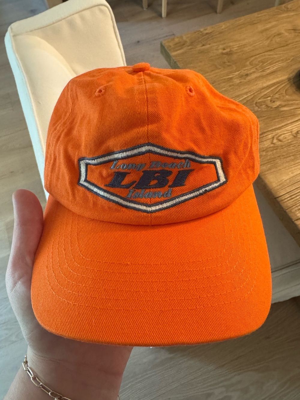 Vintage LBI Long Beach Island NJ Hat Orange
